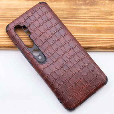 Кожаная накладка Epic Vivi Crocodile series для Xiaomi Mi Note 10 / Note 10 Pro / Mi CC9 Pro Темно-коричневый Кожаная накладка Epic Vivi Crocodile series для Xiaomi Mi Note 10 / Note 10 Pro / Mi CC9 Pro Темно-коричневый