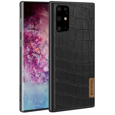 Кожаная накладка G-Case Crocodile Dark series для Samsung Galaxy S20+ Черный Кожаная накладка G-Case Crocodile Dark series для Samsung Galaxy S20+ Черный