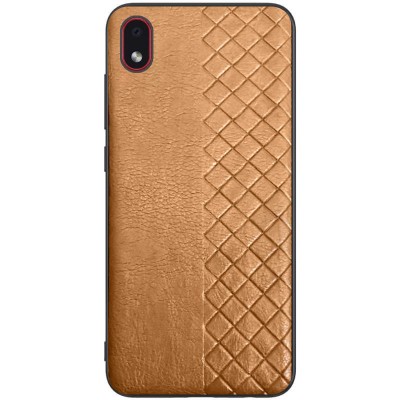 Кожаная накладка WeaveSide (PU) для Samsung Galaxy M01 Core / A01 Core Коричневый Кожаная накладка WeaveSide (PU) для Samsung Galaxy M01 Core / A01 Core Коричневый
