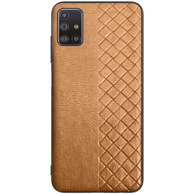Кожаная накладка WeaveSide (PU) для Samsung Galaxy M31s Коричневый Кожаная накладка WeaveSide (PU) для Samsung Galaxy M31s Коричневый