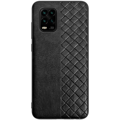 Кожаная накладка WeaveSide (PU) для Xiaomi Mi 10 Lite Черный Кожаная накладка WeaveSide (PU) для Xiaomi Mi 10 Lite Черный