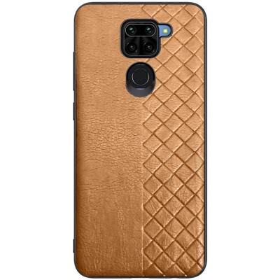 Кожаная накладка WeaveSide (PU) для Xiaomi Redmi Note 9 / Redmi 10X Коричневый Кожаная накладка WeaveSide (PU) для Xiaomi Redmi Note 9 / Redmi 10X Коричневый