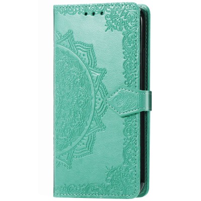 Кожаный чехол (книжка) Art Case с визитницей для Oppo A15 / A15s Бирюзовый