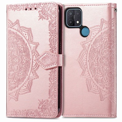 Кожаный чехол (книжка) Art Case с визитницей для Oppo A15 / A15s Розовый Кожаный чехол (книжка) Art Case с визитницей для Oppo A15 / A15s Розовый