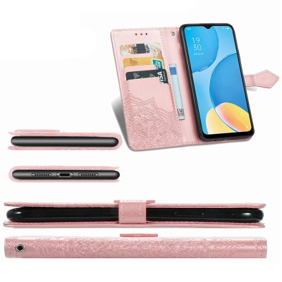 Кожаный чехол (книжка) Art Case с визитницей для Oppo A15 / A15s Розовый Кожаный чехол (книжка) Art Case с визитницей для Oppo A15 / A15s Розовый