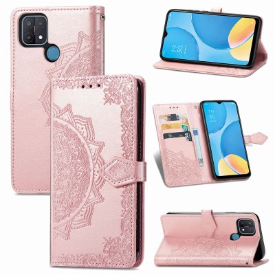 Кожаный чехол (книжка) Art Case с визитницей для Oppo A15 / A15s Розовый Кожаный чехол (книжка) Art Case с визитницей для Oppo A15 / A15s Розовый