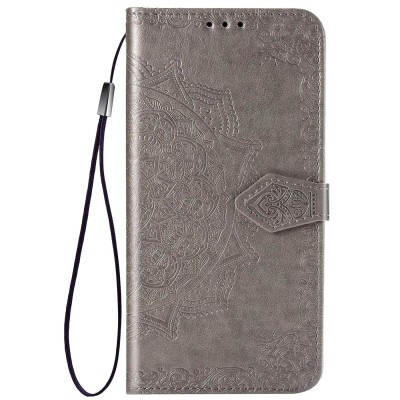 Кожаный чехол (книжка) Art Case с визитницей для Oppo A15 / A15s Серый Кожаный чехол (книжка) Art Case с визитницей для Oppo A15 / A15s Серый