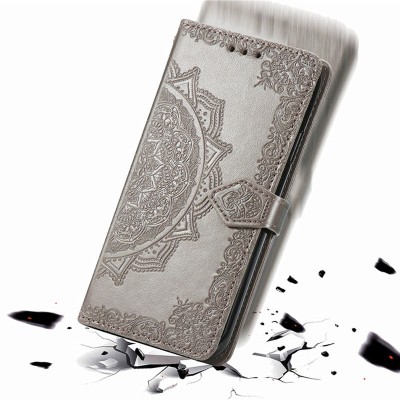Кожаный чехол (книжка) Art Case с визитницей для Oppo A15 / A15s Серый Кожаный чехол (книжка) Art Case с визитницей для Oppo A15 / A15s Серый
