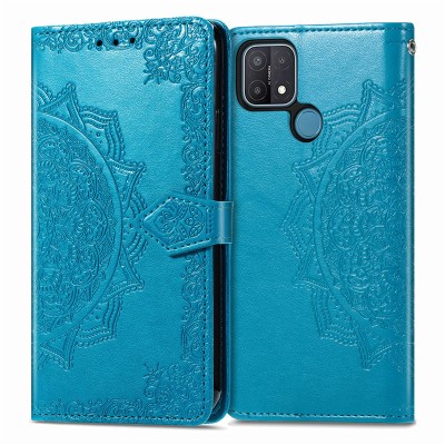 Кожаный чехол (книжка) Art Case с визитницей для Oppo A15 / A15s Синий Кожаный чехол (книжка) Art Case с визитницей для Oppo A15 / A15s Синий
