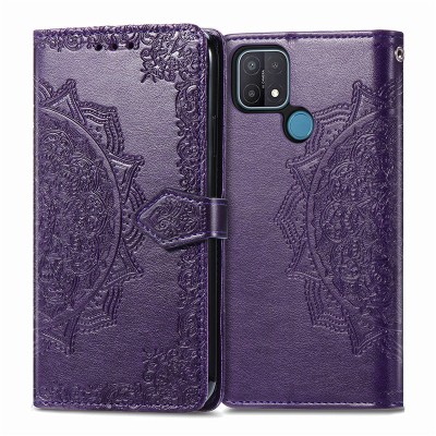 Кожаный чехол (книжка) Art Case с визитницей для Oppo A15 / A15s Фиолетовый Кожаный чехол (книжка) Art Case с визитницей для Oppo A15 / A15s Фиолетовый