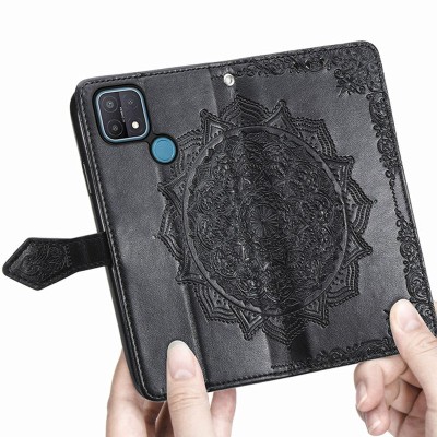 Кожаный чехол (книжка) Art Case с визитницей для Oppo A15 / A15s Черный Кожаный чехол (книжка) Art Case с визитницей для Oppo A15 / A15s Черный