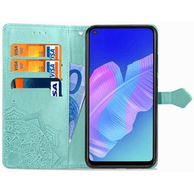 Кожаный чехол (книжка) Art Case с визитницей для Oppo A52 / A72 / A92 Бирюзовый Кожаный чехол (книжка) Art Case с визитницей для Oppo A52 / A72 / A92 Бирюзовый
