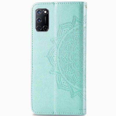 Кожаный чехол (книжка) Art Case с визитницей для Oppo A52 / A72 / A92 Бирюзовый Кожаный чехол (книжка) Art Case с визитницей для Oppo A52 / A72 / A92 Бирюзовый