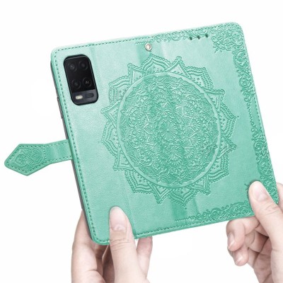 Кожаный чехол (книжка) Art Case с визитницей для Oppo A54 4G Бирюзовый Кожаный чехол (книжка) Art Case с визитницей для Oppo A54 4G Бирюзовый