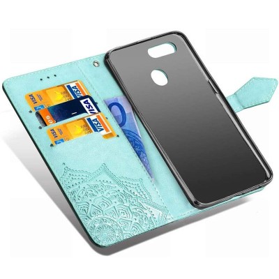 Кожаный чехол (книжка) Art Case с визитницей для Oppo A5s / Oppo A12 Бирюзовый Кожаный чехол (книжка) Art Case с визитницей для Oppo A5s / Oppo A12 Бирюзовый
