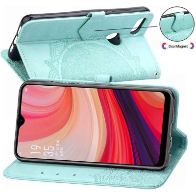 Кожаный чехол (книжка) Art Case с визитницей для Oppo A5s / Oppo A12 Бирюзовый Кожаный чехол (книжка) Art Case с визитницей для Oppo A5s / Oppo A12 Бирюзовый