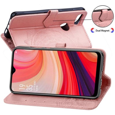 Кожаный чехол (книжка) Art Case с визитницей для Oppo A5s / Oppo A12 Розовый Кожаный чехол (книжка) Art Case с визитницей для Oppo A5s / Oppo A12 Розовый