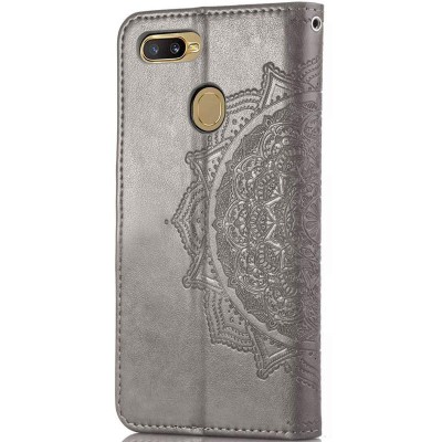 Кожаный чехол (книжка) Art Case с визитницей для Oppo A5s / Oppo A12 Серый Кожаный чехол (книжка) Art Case с визитницей для Oppo A5s / Oppo A12 Серый