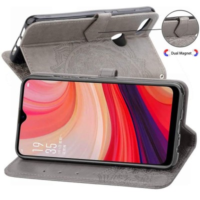 Кожаный чехол (книжка) Art Case с визитницей для Oppo A5s / Oppo A12 Серый Кожаный чехол (книжка) Art Case с визитницей для Oppo A5s / Oppo A12 Серый