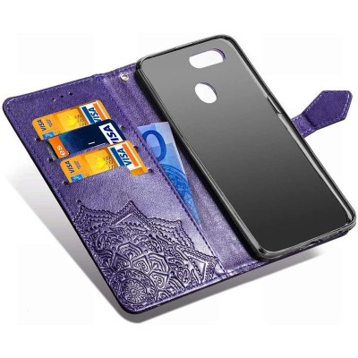 Кожаный чехол (книжка) Art Case с визитницей для Oppo A5s / Oppo A12 Фиолетовый Кожаный чехол (книжка) Art Case с визитницей для Oppo A5s / Oppo A12 Фиолетовый