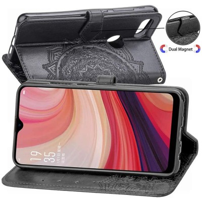 Кожаный чехол (книжка) Art Case с визитницей для Oppo A5s / Oppo A12 Черный Кожаный чехол (книжка) Art Case с визитницей для Oppo A5s / Oppo A12 Черный