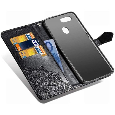 Кожаный чехол (книжка) Art Case с визитницей для Oppo A5s / Oppo A12 Черный Кожаный чехол (книжка) Art Case с визитницей для Oppo A5s / Oppo A12 Черный