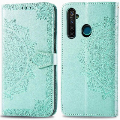 Кожаный чехол (книжка) Art Case с визитницей для Realme 5 / 6i Бирюзовый Кожаный чехол (книжка) Art Case с визитницей для Realme 5 / 6i Бирюзовый