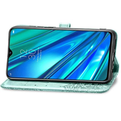 Кожаный чехол (книжка) Art Case с визитницей для Realme 5 / 6i Бирюзовый Кожаный чехол (книжка) Art Case с визитницей для Realme 5 / 6i Бирюзовый