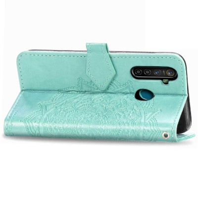 Кожаный чехол (книжка) Art Case с визитницей для Realme 5 / 6i Бирюзовый Кожаный чехол (книжка) Art Case с визитницей для Realme 5 / 6i Бирюзовый