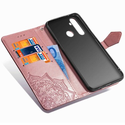 Кожаный чехол (книжка) Art Case с визитницей для Realme 5 / 6i Розовый Кожаный чехол (книжка) Art Case с визитницей для Realme 5 / 6i Розовый
