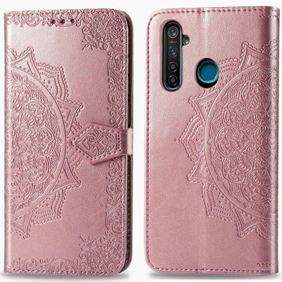 Кожаный чехол (книжка) Art Case с визитницей для Realme 5 / 6i Розовый Кожаный чехол (книжка) Art Case с визитницей для Realme 5 / 6i Розовый