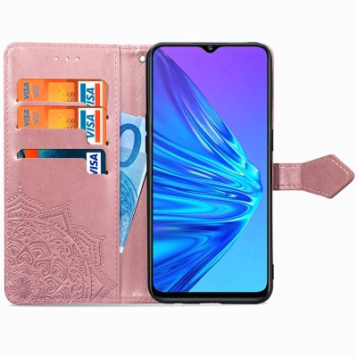Кожаный чехол (книжка) Art Case с визитницей для Realme 5 / 6i Розовый Кожаный чехол (книжка) Art Case с визитницей для Realme 5 / 6i Розовый