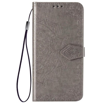 Кожаный чехол (книжка) Art Case с визитницей для Realme 5 / 6i Серый Кожаный чехол (книжка) Art Case с визитницей для Realme 5 / 6i Серый