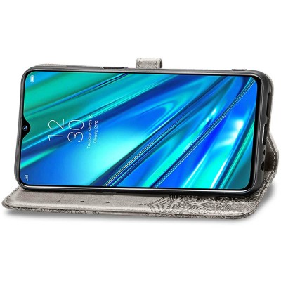 Кожаный чехол (книжка) Art Case с визитницей для Realme 5 / 6i Серый Кожаный чехол (книжка) Art Case с визитницей для Realme 5 / 6i Серый