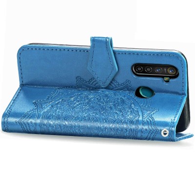 Кожаный чехол (книжка) Art Case с визитницей для Realme 5 / 6i Синий Кожаный чехол (книжка) Art Case с визитницей для Realme 5 / 6i Синий