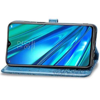Кожаный чехол (книжка) Art Case с визитницей для Realme 5 / 6i Синий Кожаный чехол (книжка) Art Case с визитницей для Realme 5 / 6i Синий