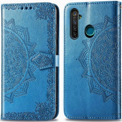 Кожаный чехол (книжка) Art Case с визитницей для Realme 5 / 6i Синий Кожаный чехол (книжка) Art Case с визитницей для Realme 5 / 6i Синий