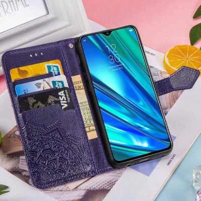 Кожаный чехол (книжка) Art Case с визитницей для Realme 5 / 6i Фиолетовый Кожаный чехол (книжка) Art Case с визитницей для Realme 5 / 6i Фиолетовый