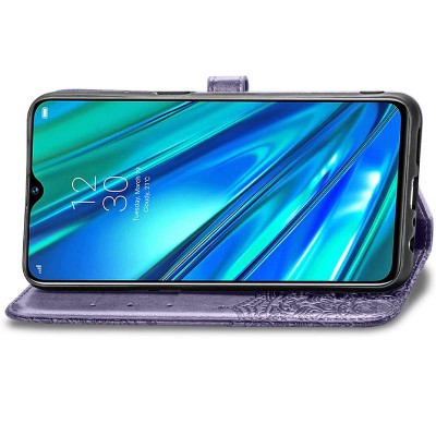Кожаный чехол (книжка) Art Case с визитницей для Realme 5 / 6i Фиолетовый Кожаный чехол (книжка) Art Case с визитницей для Realme 5 / 6i Фиолетовый
