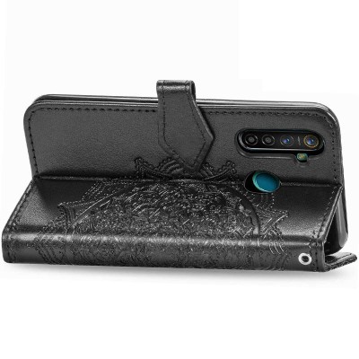 Кожаный чехол (книжка) Art Case с визитницей для Realme 5 / 6i Черный Кожаный чехол (книжка) Art Case с визитницей для Realme 5 / 6i Черный