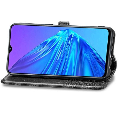 Кожаный чехол (книжка) Art Case с визитницей для Realme 5 / 6i Черный Кожаный чехол (книжка) Art Case с визитницей для Realme 5 / 6i Черный