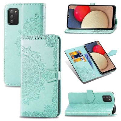 Кожаный чехол (книжка) Art Case с визитницей для Samsung Galaxy A03s Бирюзовый Кожаный чехол (книжка) Art Case с визитницей для Samsung Galaxy A03s Бирюзовый