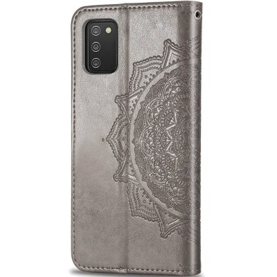 Кожаный чехол (книжка) Art Case с визитницей для Samsung Galaxy A03s Серый Кожаный чехол (книжка) Art Case с визитницей для Samsung Galaxy A03s Серый