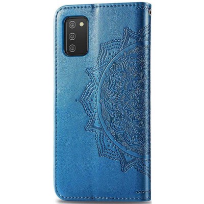 Кожаный чехол (книжка) Art Case с визитницей для Samsung Galaxy A03s Синий Кожаный чехол (книжка) Art Case с визитницей для Samsung Galaxy A03s Синий