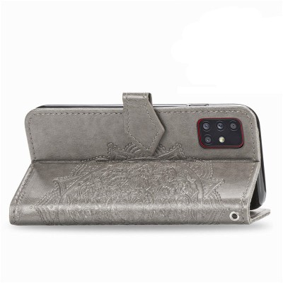 Кожаный чехол (книжка) Art Case с визитницей для Samsung Galaxy M31s Серый Кожаный чехол (книжка) Art Case с визитницей для Samsung Galaxy M31s Серый