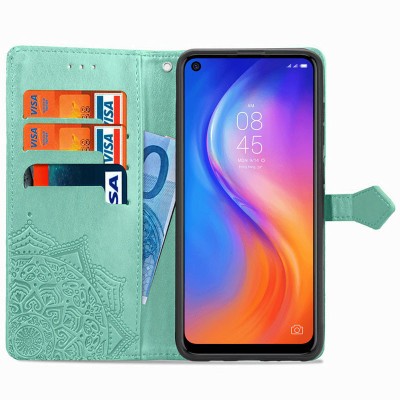Кожаный чехол (книжка) Art Case с визитницей для TECNO Spark 6 Бирюзовый Кожаный чехол (книжка) Art Case с визитницей для TECNO Spark 6 Бирюзовый
