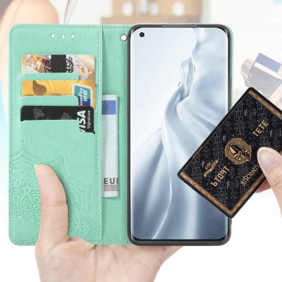 Кожаный чехол (книжка) Art Case с визитницей для Xiaomi Mi 11 Lite Бирюзовый Кожаный чехол (книжка) Art Case с визитницей для Xiaomi Mi 11 Lite Бирюзовый