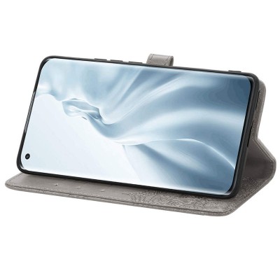 Кожаный чехол (книжка) Art Case с визитницей для Xiaomi Mi 11 Lite Серый Кожаный чехол (книжка) Art Case с визитницей для Xiaomi Mi 11 Lite Серый