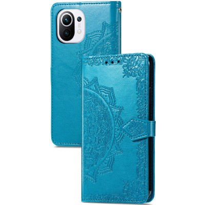 Кожаный чехол (книжка) Art Case с визитницей для Xiaomi Mi 11 Lite Синий Кожаный чехол (книжка) Art Case с визитницей для Xiaomi Mi 11 Lite Синий