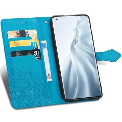 Кожаный чехол (книжка) Art Case с визитницей для Xiaomi Mi 11 Lite Синий Кожаный чехол (книжка) Art Case с визитницей для Xiaomi Mi 11 Lite Синий